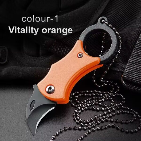Mini Folding Knife Keychain, Pendant Gift Knife Portable High Hardness Multifunctional Knife Buckle Backpack Camping - Image 7