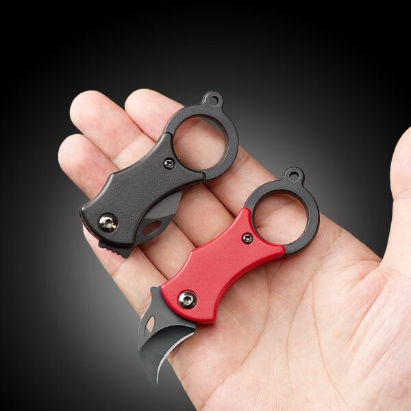 Mini Folding Knife Keychain, Pendant Gift Knife Portable High Hardness Multifunctional Knife Buckle Backpack Camping - Image 3