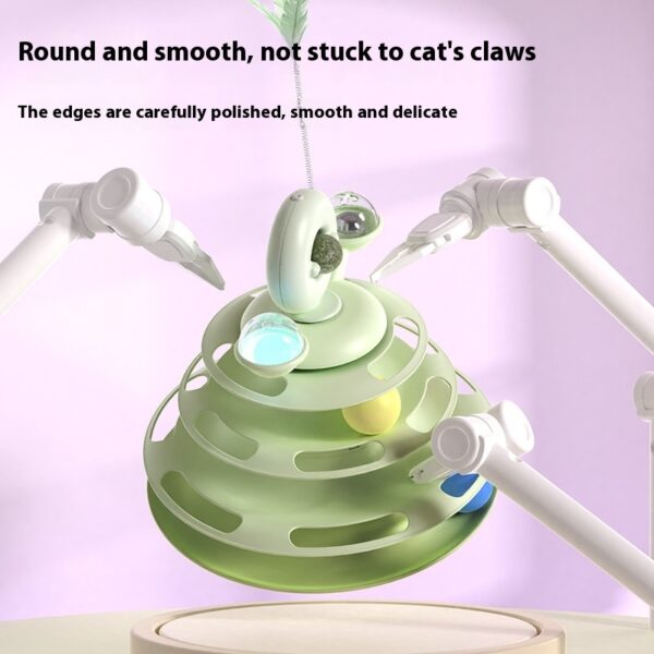 4 Levels Cat Toy Tower Turntable Roller Balls Toys Interactive Intelligence Pets Toys Training Track Puzzle Funny Games Accessories Pet Products - Image 9
