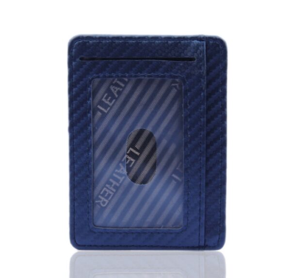 New Fashion Pu Leather Carbon Fiber Wallet Mini Slim Wallets Business Men Credit Card ID Holder with RFID Anti-chief Purse - Image 3