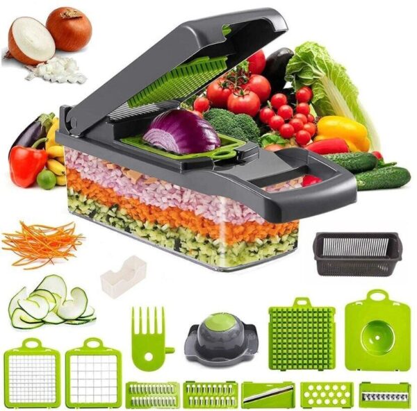 15 In 1 Vegetable Chopper, Salad Fruit Vegetable Food Chopper Slicer Peeler - Image 8