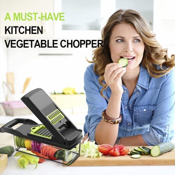 15 In 1 Vegetable Chopper, Salad Fruit Vegetable Food Chopper Slicer Peeler - Image 5