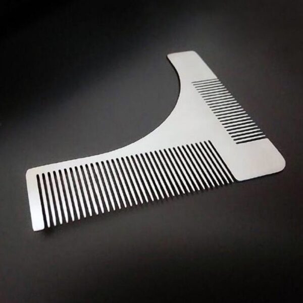 Beard Styling Template Grooming Tool Beard Brush Stainless Steel - Image 3
