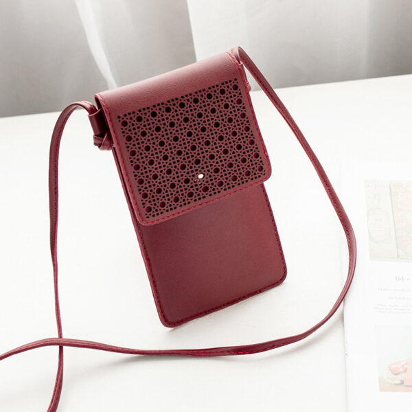 Cross Body Mobile Phone Bag Touching Screen Clear Window Mini Purse Cell Phone Bag Pouch DIN889 - Image 6