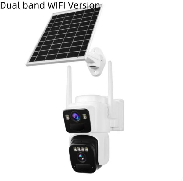 Dual-lens Cross-border Okam Eagle Look At 4G Solar Webcam Camera - Image 3
