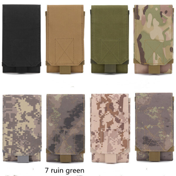 Molle Mobile Phone Bag Waist Bag Men's Sports Running Coin Purse Universal Multifunctional Vertical Belt Portable Wear Belt - Image 3