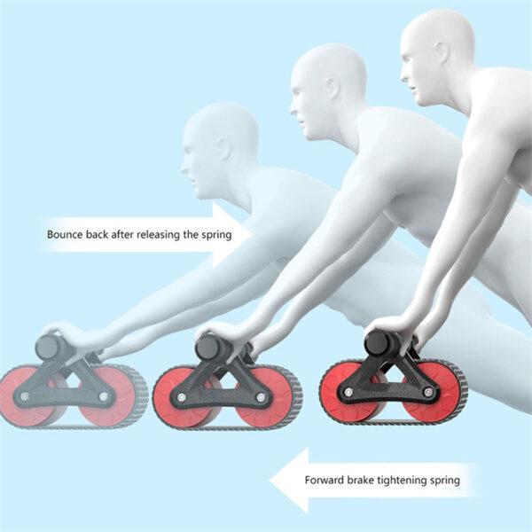 Double Wheel Abdominal Exerciser Women Men Automatic Rebound Ab Wheel Roller Waist Trainer Gym Sports Home Exercise Devices - Image 4