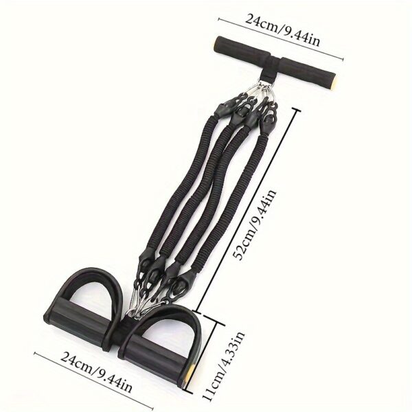 A Set Of Adjustable Resistance Tension Bands With Foot Pedals And Handles, High Resistance Level, Anti Fall, Suitable For Fitness Training, Body Stretching, And Abdominal Muscle Exercises - Image 8