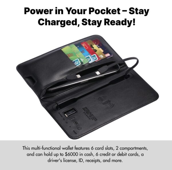 The Charging Wallet Is An Indispensable And Versatile Companion For Everyday Travel. With A Built-in Charging Module, The Battery Life Of The Mobile Phone Is Worry-free. - Image 10