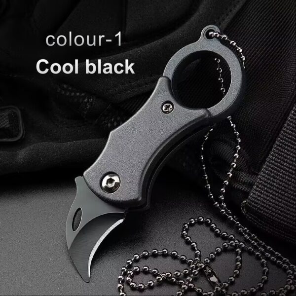 Mini Folding Knife Keychain, Pendant Gift Knife Portable High Hardness Multifunctional Knife Buckle Backpack Camping - Image 8