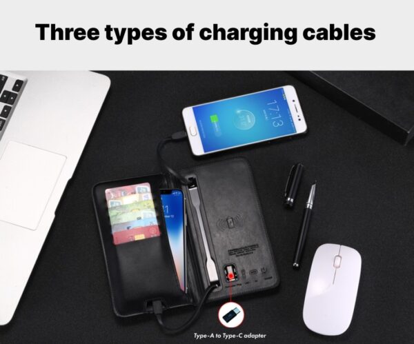 The Charging Wallet Is An Indispensable And Versatile Companion For Everyday Travel. With A Built-in Charging Module, The Battery Life Of The Mobile Phone Is Worry-free. - Image 6