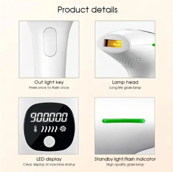 Professional Laser Epilator IPL Hair Removal Body Bikini Leg Depilatory Devic 900,000 Flashes 5 Levels Epilator Painless Electric Epilator Machine - Image 6