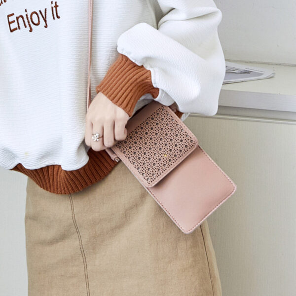 Cross Body Mobile Phone Bag Touching Screen Clear Window Mini Purse Cell Phone Bag Pouch DIN889 - Image 7
