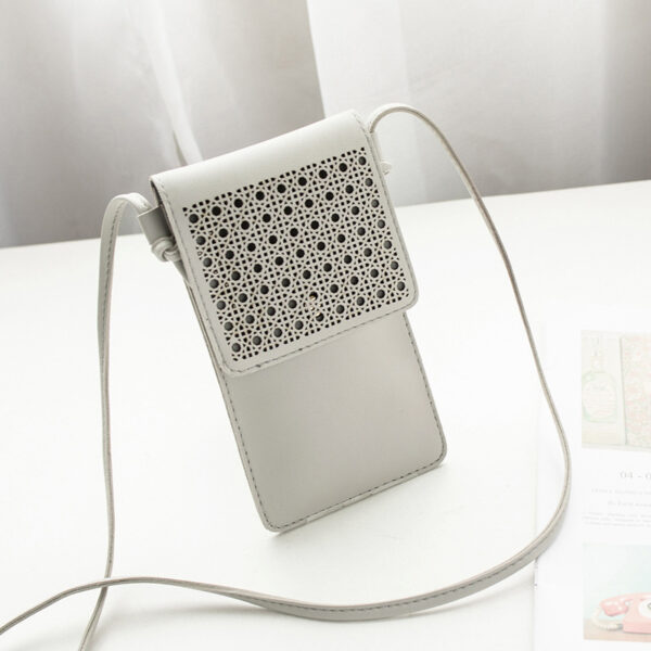 Cross Body Mobile Phone Bag Touching Screen Clear Window Mini Purse Cell Phone Bag Pouch DIN889 - Image 2