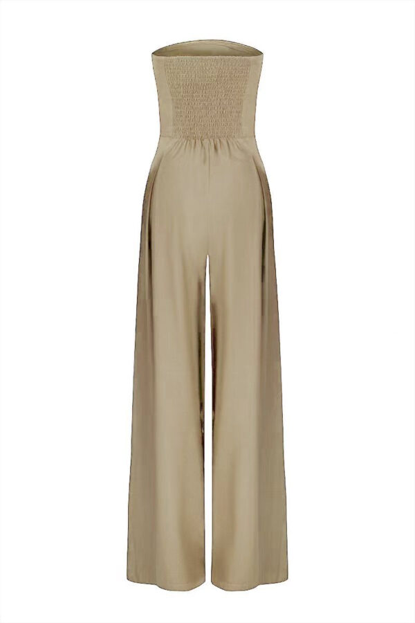 Loose Tube-top Jumpsuit Ins Fashion Backless Wide Leg Long Pants Overalls Women's Clothing - Image 7