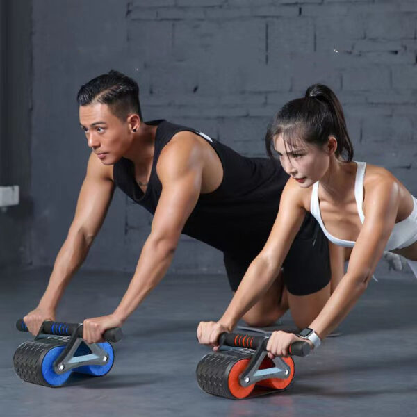 Double Wheel Abdominal Exerciser Women Men Automatic Rebound Ab Wheel Roller Waist Trainer Gym Sports Home Exercise Devices - Image 2