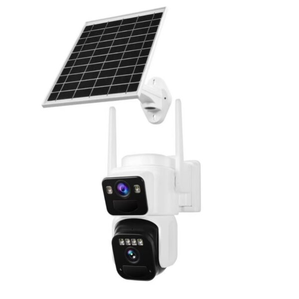 Dual-lens Cross-border Okam Eagle Look At 4G Solar Webcam Camera - Image 2