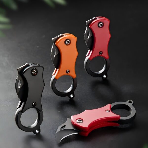 Mini Folding Knife Keychain, Pendant Gift Knife Portable High Hardness Multifunctional Knife Buckle Backpack Camping - Image 4