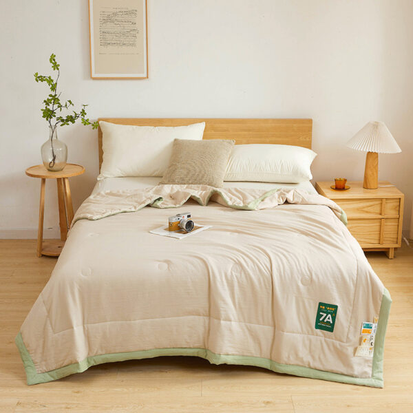 Antibacterial Raw Cotton Washable Summer Cool Quilt - Image 10