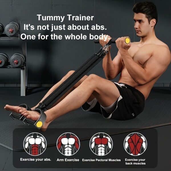 A Set Of Adjustable Resistance Tension Bands With Foot Pedals And Handles, High Resistance Level, Anti Fall, Suitable For Fitness Training, Body Stretching, And Abdominal Muscle Exercises - Image 9