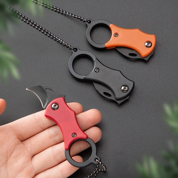 Mini Folding Knife Keychain, Pendant Gift Knife Portable High Hardness Multifunctional Knife Buckle Backpack Camping - Image 10