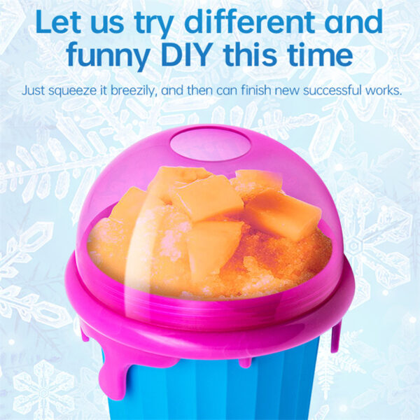 500ml Large Capacity Slushy Cup Summer Squeeze Homemade Juice Water Bottle Quick-Frozen Smoothie Sand Cup Pinch Fast Cooling Magic Ice Cream Slushy Maker Beker Kitchen Gadgets - Image 10