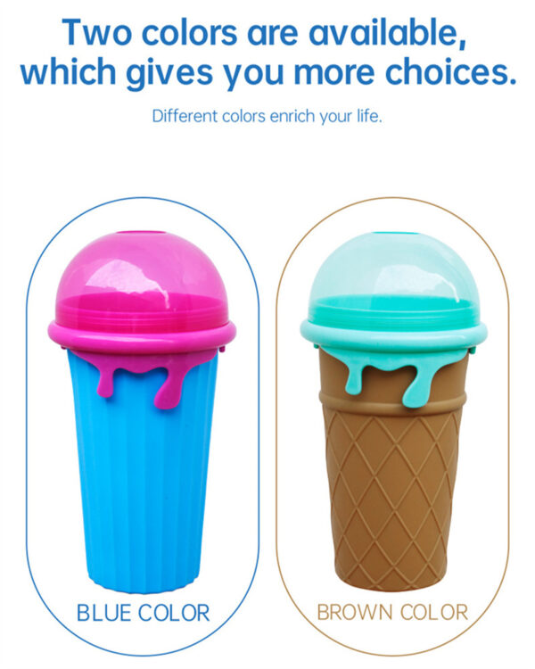 500ml Large Capacity Slushy Cup Summer Squeeze Homemade Juice Water Bottle Quick-Frozen Smoothie Sand Cup Pinch Fast Cooling Magic Ice Cream Slushy Maker Beker Kitchen Gadgets - Image 6