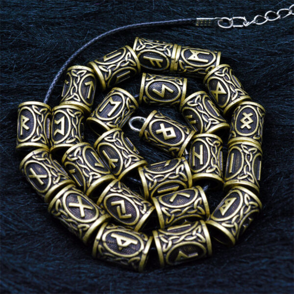 Set Of Viking Rune Beard Beads - Image 7
