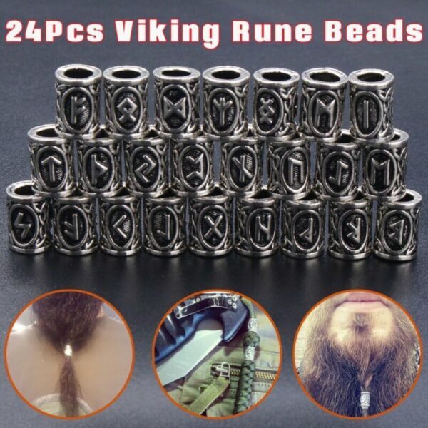 Set Of Viking Rune Beard Beads - Image 5