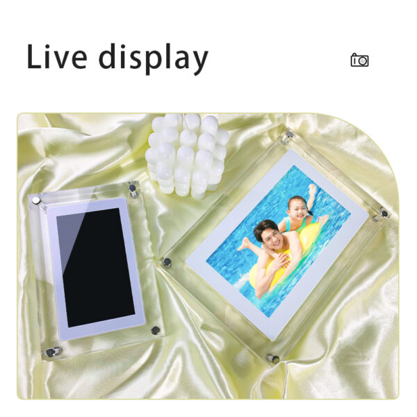 Digital Picture Frame Acrylic Video Player Digital Photo Frame Vertical Display With 1GB And Battery Type C Video Frame Gift For Loved - Image 9
